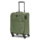 REDOLZ Cabin Weichschalen Kabinen-Koffer | Leichter Trolley mit 4 Doppelrollen für Damen & Herren 37 x 23 x 55 cm (Essentials 12)