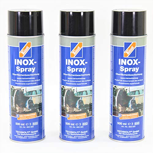 TECHNOLIT INOX Spray Korrosionsschutz Rostschutz Kunststoff Schweißpunkt 3X 500 ml