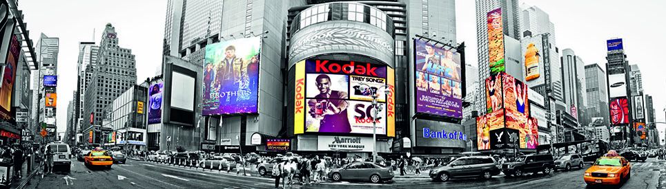papermoon Vlies- Fototapete Digitaldruck 350 x 100 cm New York Time Square