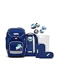 Ergobag Unisex-Adult Pack Schulrucksack-Set Rucksack, Blaulichtbär-Blau, One Size