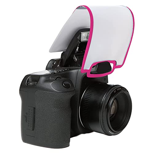LumiQuest Soft Screen, Flash Diffuser & Light Softener, Universal Classic Design for Digital SLR Cameras, with UltraStrap, Neon Pink