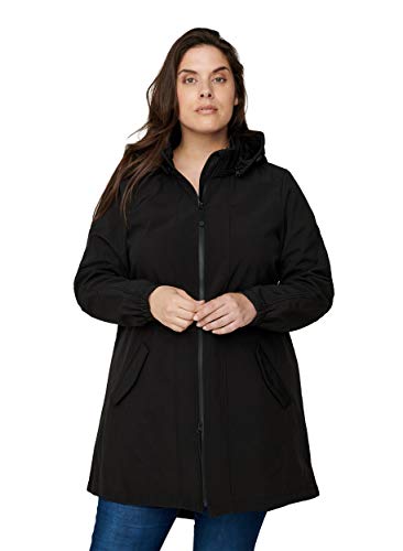 Zizzi Damen Große Größen Softshell Jacke Fleece Wasserdicht Mantel Gr 42-56