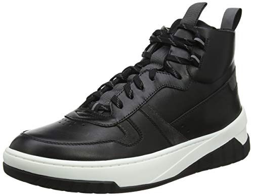 HUGO Madison_Hito_nasd, Herren Hohe Sneaker, Schwarz (Black 001), 45 EU (11 UK)
