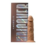 AMORELIE Uncover 'Dawn' – Realistischer Dildo mit starkem Saugnapf (Caramel, 15,4 cm)