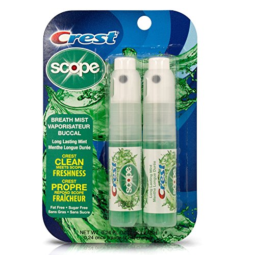 Crest Breath Mist with Scope Long Lasting Mint 2 Flaschen à 7 ml (2 Stück), grün