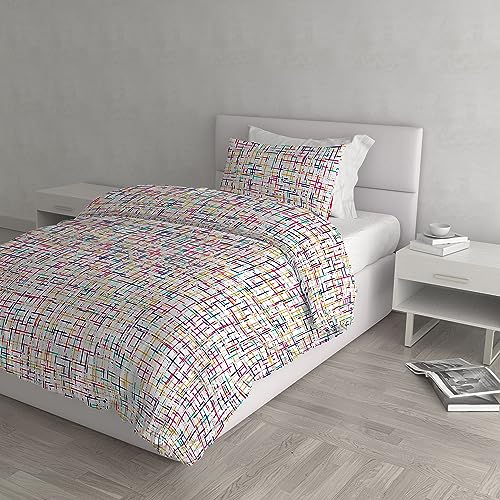 Italian Bed Linen Dafne Bettwäsche-Set, Bedruckt, Mikrofaser, Snakeworld, französisches Bett