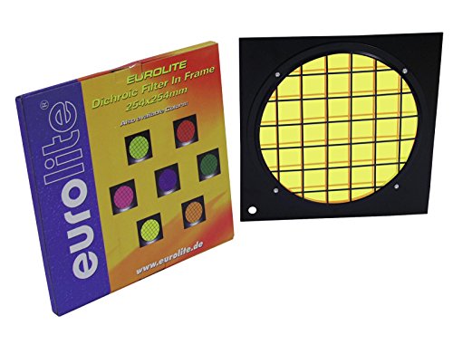 Eurolite 94303651 PAR-64 Dichro-Filter mit schwarz Rahmen gelb