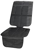 Walser Kindersitzunterlage, Auto-Sitzschoner Kindersitz, PKW-Sitzauflage rutschfest, George Premium XL Kindersitz-Unterlage ISOFIX-kompatibel schwarz