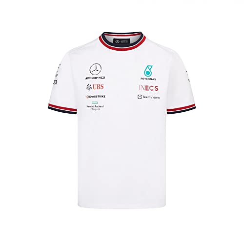 MERCEDES AMG PETRONAS Formula One Team - Offizielle Formel 1 Merchandise Kollektion - 2022 Team T-Shirt - Weiß - Kinder - 104