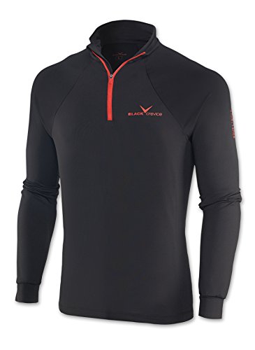 Black Crevice Herren Skirolli Zipper Shirt, schwarz/rot, XL