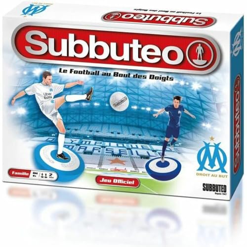 Megableu Editions Subbuteo Olympique de Marseille Tischspiel, Erleben Sie die Leidenschaft des Fußballs, 6 Jahre, 678267