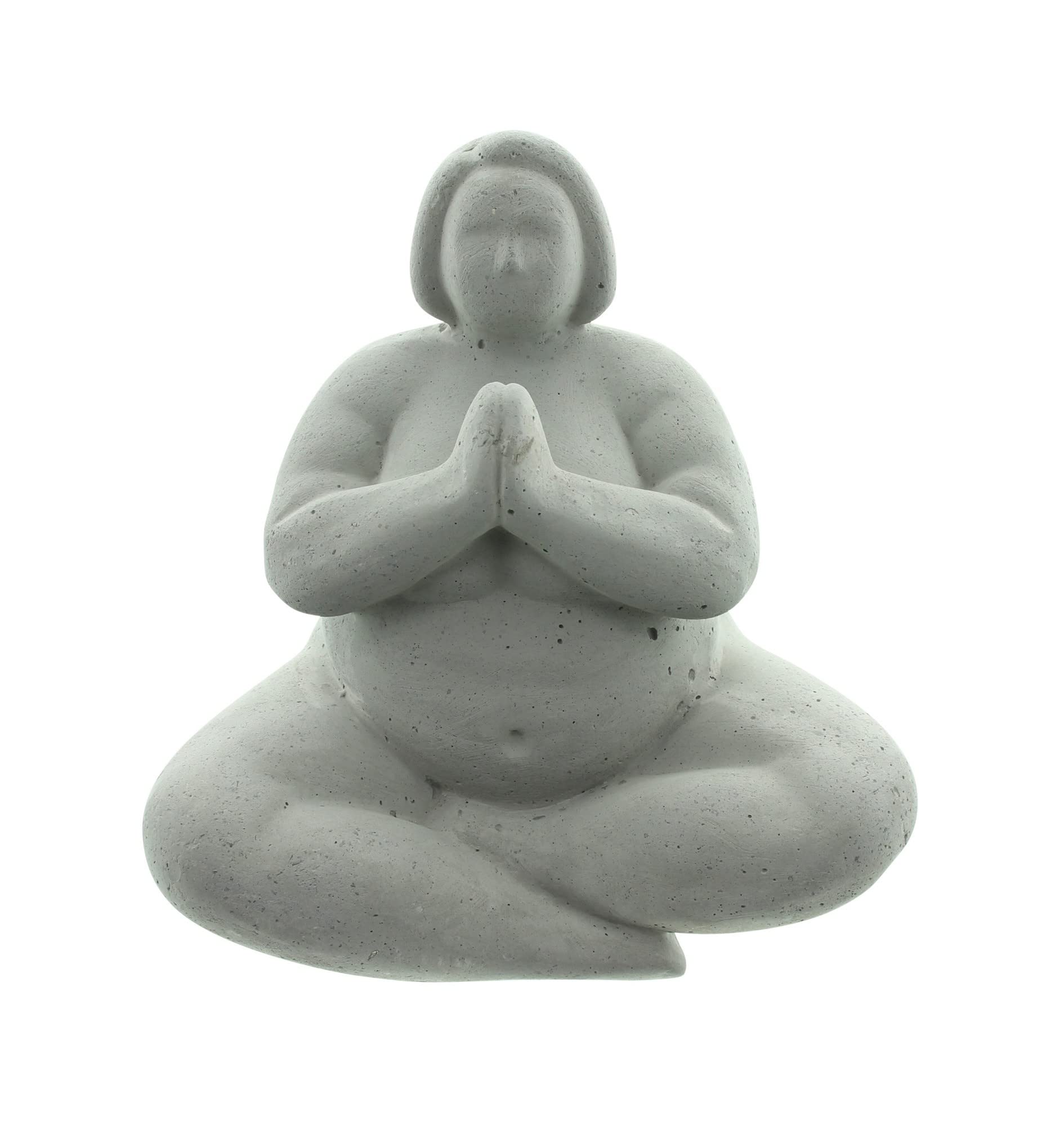 FRANK FLECHTWAREN Dekofigur Zen, Statue, modern, Relax, angesagtem Material Beton 24 x 16 x 25 cm