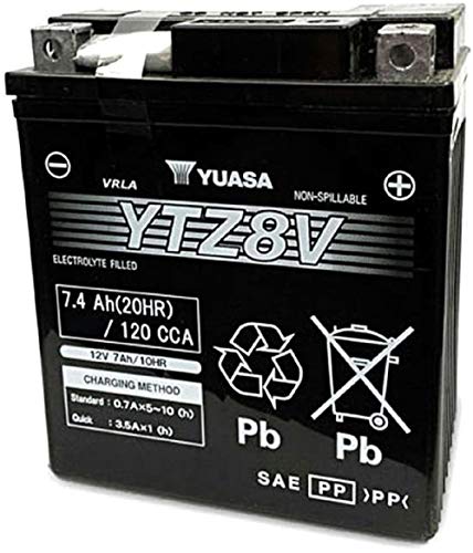 YUASA - YTZ8V AGM Batterie, geschlossen