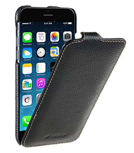 Melkco Jacka-Schutzhülle für Apple iPhone 6, hochwertiges Leder, Schwarz