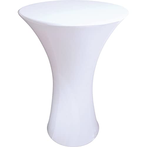 Ibiza lycra-tab-0.6 m-wh Stoff dekorativ Lycra ausziehbar, weiß uni, Ø 60 cm