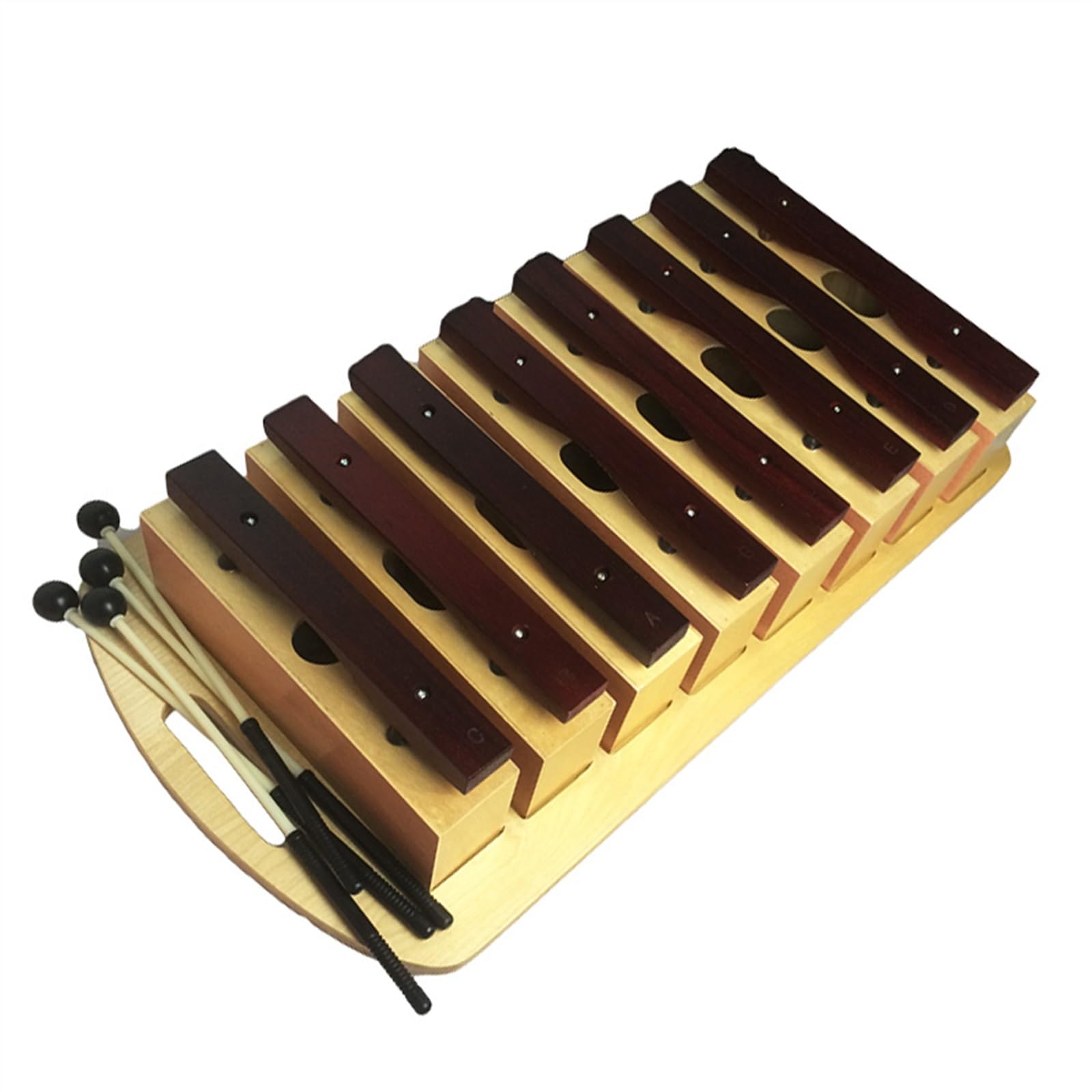 Großes handgeklopftes Glockenspiel-Schlaginstrument aus Redwood mit 8 Tönen und Ziegelstein vom Echo-Typ Glockenspiel Set