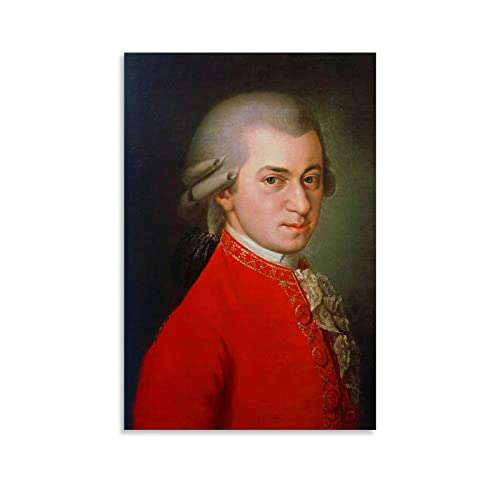 XXJDSK Leinwand Wandkunst Malerei Amadeus Mozart, Motiv: Klassische Musiker, 50x70cm Kein Rahmen