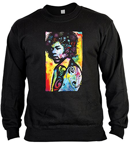 Pop Art Style Sweatshirt Neon Jimi Hendrix Sweater 4 Heroes Geburtstag Geschenk geil Bedruckt