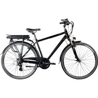 ZÜNDAPP Z802 E Bike Herren Trekking 155-185 cm Fahrrad 21 Gänge, bis 115 km, 28 Zoll Elektrofahrrad mit Beleuchtung und LED Display, Ebike Trekkingrad (schwarz/grau, 48 cm)