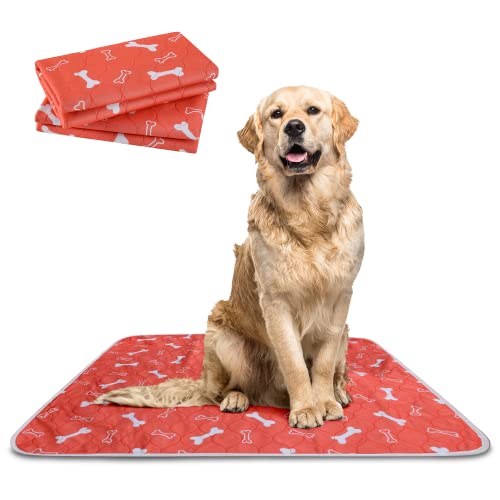 Waschbare Pee Pads für Hunde, Größe S/M/LG, super saugfähig, mit Geruchskontrolle und wasserdichter Rückseite, schützt den Boden und Teppich im Innenbereich, inkl. eBook für Welpen-Training, Large