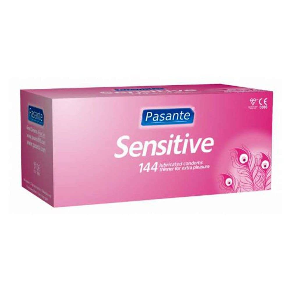Pasante Feel (Sensitive), gefühlsechte Kondome, extra dünn und feucht, für intensives Empfinden, 1 x 144 Stück