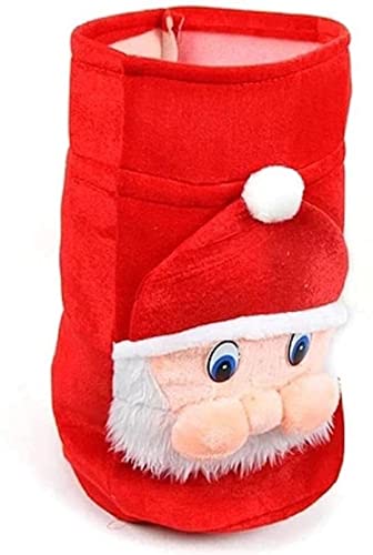 WolFum Große Tasche, Weihnachtsmann-Geschenktüte für Süßigkeiten, Aufbewahrungsbeutel mit Kordelzug, Weihnachtsdekoration, 33 x 46 cm. Doppelter Komfort