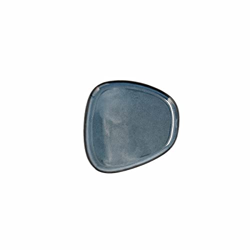 Flad plade Bidasoa Ikonic aus Keramik Blau (14 x 13,6 x 0,8 cm) (Pack 12x)
