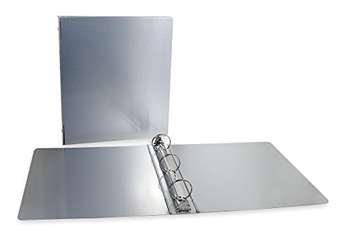Saunders Ringbuch aus recyceltem Aluminium, 2,5 cm Rücken, Briefgröße, 21,6 x 30,5 cm, 1 Ordner (00603) Aluminium, grau 603