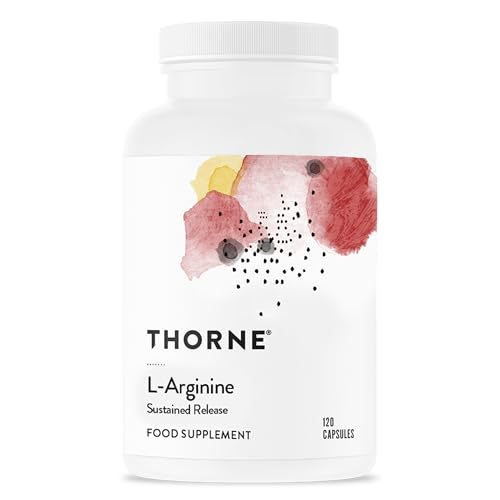 Thorne L-Arginine - mit verzögerter Wirkstofffreisetzung zur Unterstützung der Herzgesundheit, der Stickstoffoxidproduktion und des optimalen Blutflusses - 120 Kapseln