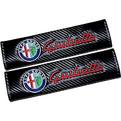 STEFIK 2 Stück Auto Sicherheitsgurt Gurtpolster Polsterung für Alfa Romeo Giulietta, Sitzgurt Schulterpolster Erwachsene und Kinder Styling-ZubehöR