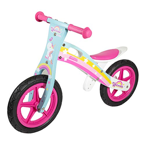 WOOMAX - Bici sin pedales en madera modelo Unicornio 12" (ColorBaby 85373)