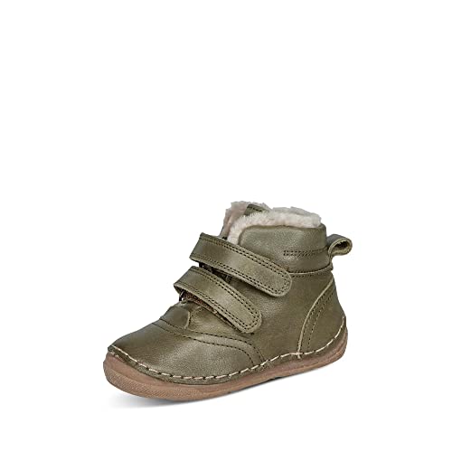 Froddo G2110113 Kinder Lauflernstiefel Weite Mittel gepolstert gefüttert Winter, Groesse 24, Khaki