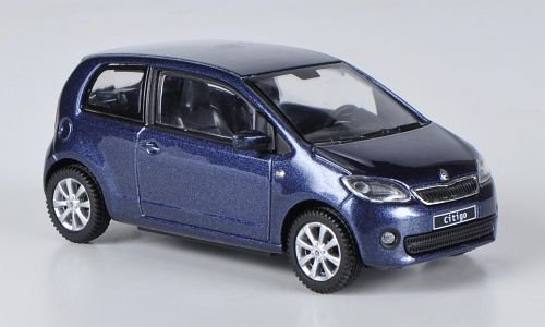 Skoda Citigo, metallic-dunkelblau, 2012, Modellauto, Abrex 1:43