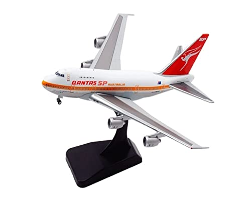 KANDUO for:Flugzeug Druckguss Modell Flugzeug aus Legierung Qantas B747SP VH-EAA Maßstab 1:400 Geschenke für Familie und Freunde