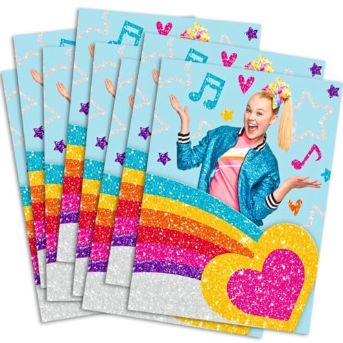 Unique JoJo Siwa mehrfarbige Party-Einladungen – 20,3 x 10,2 cm (8 Stück) – Premium-Papiereinladungen für Kindergeburtstage und Feiern