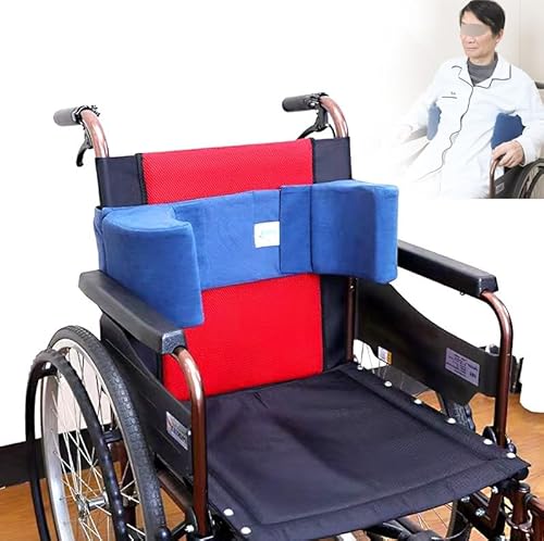 QMZDXH Seitliche Stütze für Rollstühle,Seitliche Körperstütze für Rollstuhl, Medizinisches Seitenstützkissen, Körperpolster, Haltungsschaum-Keilkissen, Einstellbar bequem Für behinderte, ältere