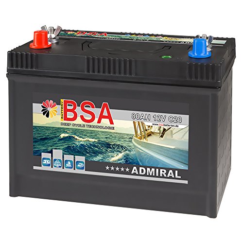 BSA Bootsbatterie 12V 80Ah Batterie Boot Schiff Rangierhilfe Versorgungsbatterie