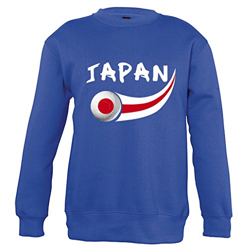Supportershop 8 Sweatshirt Japan 8 Unisex Kinder, Blau Royal, fr: L (Größe Hersteller: 8 Jahre)