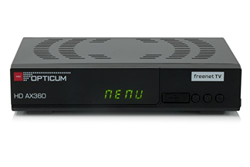 Opticum AX 360 Freenet TV Irdeto DVB-T2 HD H.265/HEVC Receiver schwarz