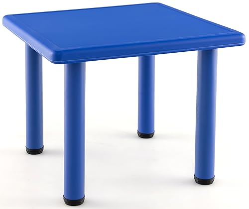 61 cm quadratischer Kinder-Schreibtisch – vielseitiger Aktivitätstisch für Kleinkinder von 1–8 Jahren – stabiler Bastel- und Zeichentisch – perfekter kleiner Küchen- und Kartentisch –