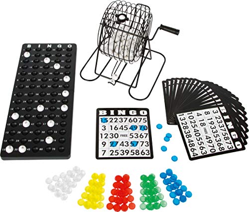 small foot Bingo, Bingotrommel mit Zubehör, für bis zu 5 Spieler, Gesellschaftsspiel für die ganze Familie, 2854
