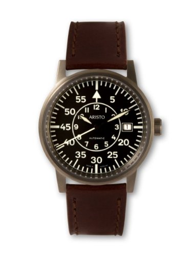 Aristo Vollmer 5H85 - Armbanduhr, Lederband braun