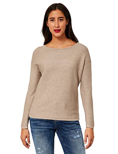 Street One Damen A302025 Strickpullover, Buff Sand Melange, 38