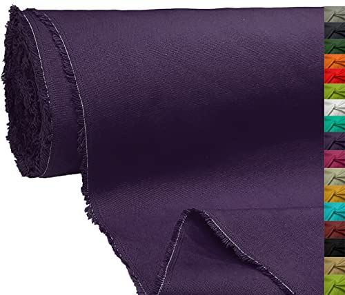 A-Express 100% Baumwolle Segeltuch Stoff Canvas Material Kleiderstoff Tuch Vorhänge Tasche 145cm 57" Breit 250GSM Meterware - 2 Meter 200cm x 145cm Violett