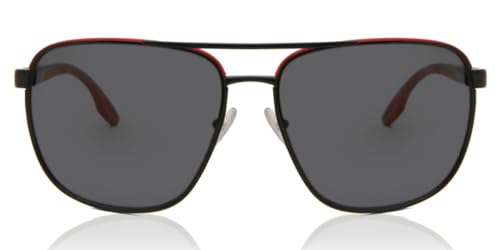 Prada Herren 19G02G Sonnenbrille, Black Red/Dark Grey, Einheitsgröße (Herstellergröße: 65)