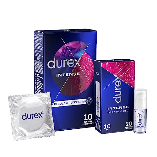 Durex Intense Vorteilsset - Klein mit 2 Artikeln - Orgasmic Gel (10 ml) und Kondome (10 Stück)