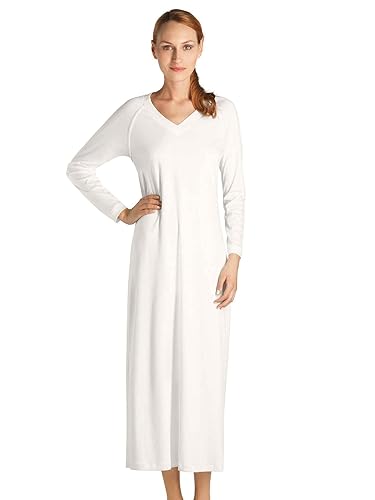 HANRO Damen Nachthemd Pure Essence, Elfenbein (Off White 0102), 38-40 (Herstellergröße: S)