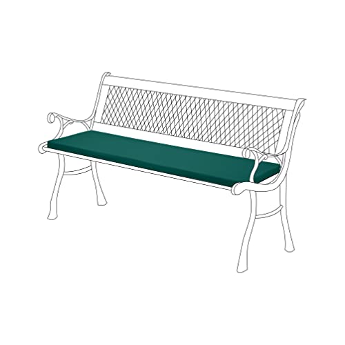 Gardenista Lutyens Gartenbankkissen Sitzauflage | Outdoor Sommerpatio-Möbel 3 Sitzer | Wasserbeständiges langlebiges Material | Leicht und bequem Dickes Schaumfüllung | Einfach zu reinigen (Grün)