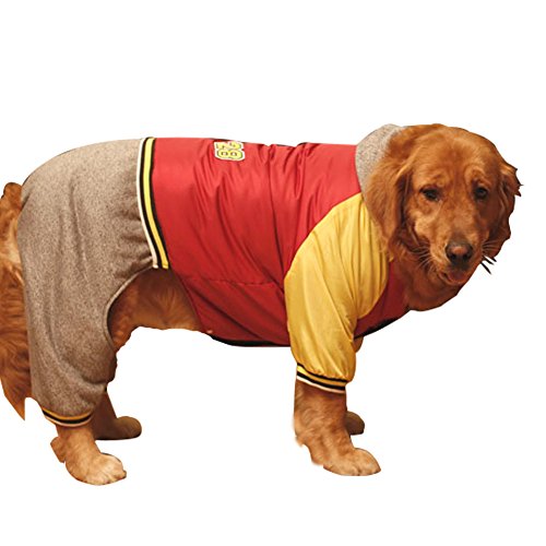 omem Hund Winter Overall, Christmas Stitch Hund Kostüm Winter Kleidung Jacke Mäntel für 30-110 Pfund Hund
