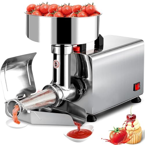 JINGEDD Elektrisches Tomatensieb,370w Tomatenfruchtmaschine,Marmelademaschine,Tomatensauce -Maschine Aus Edelstahl,FüR Tomatensauce,Erdbeersauce,Blaubeermarmelade